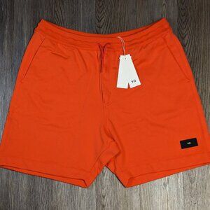 adidas Y-3 Organic Cotton French Terry Shorts Men's 2XL Orange Solar Red IB4794